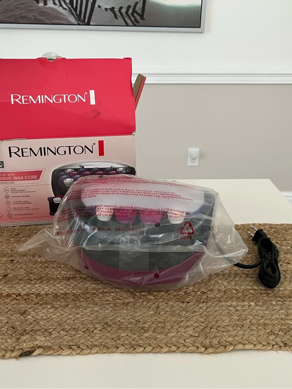 NIOB - Remington Pink and White Hot Roller Set for Hair